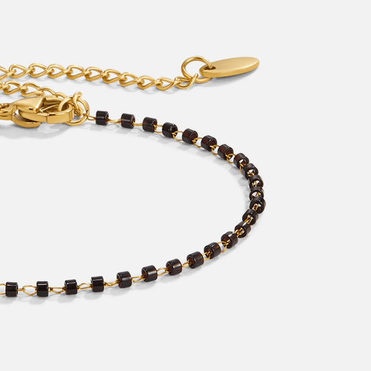 Bracelet en perles noires Maisie