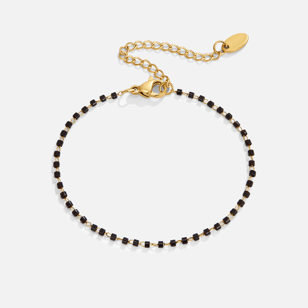 Bracelet en perles noires Maisie