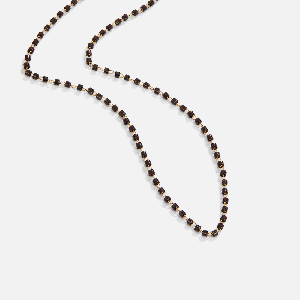 Collier en perles noires Maisie