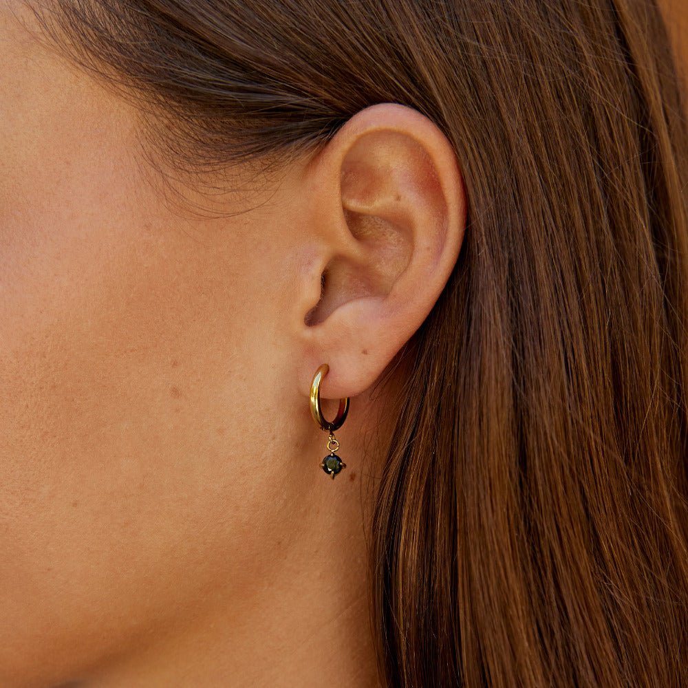 Boucles d'oreilles créoles Crystal Drop