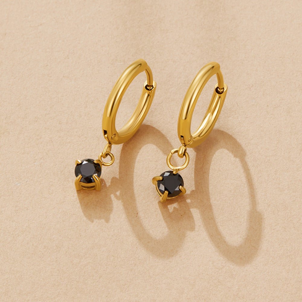 Boucles d'oreilles créoles Crystal Drop