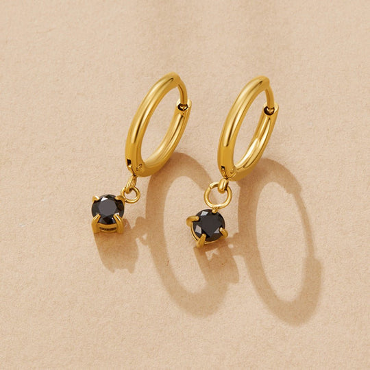 Boucles d'oreilles créoles Crystal Drop
