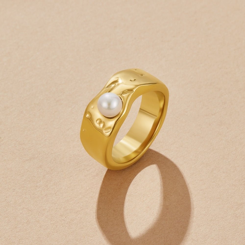 Bague Malia Chunky en Perles d'Or
