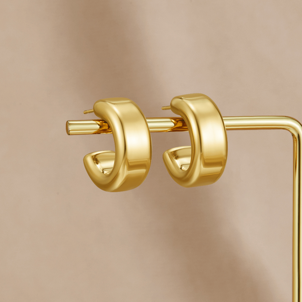 Boucles d'oreilles semi-hoop Mari