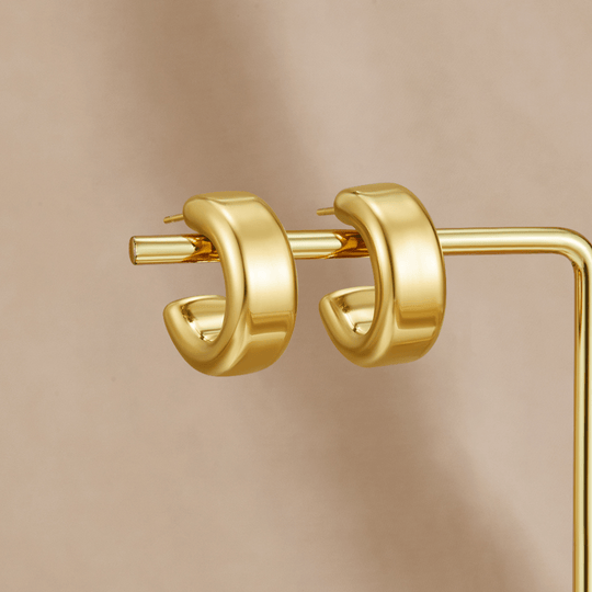 Boucles d'oreilles semi-hoop Mari
