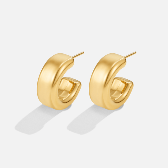 Boucles d'oreilles semi-hoop Mari