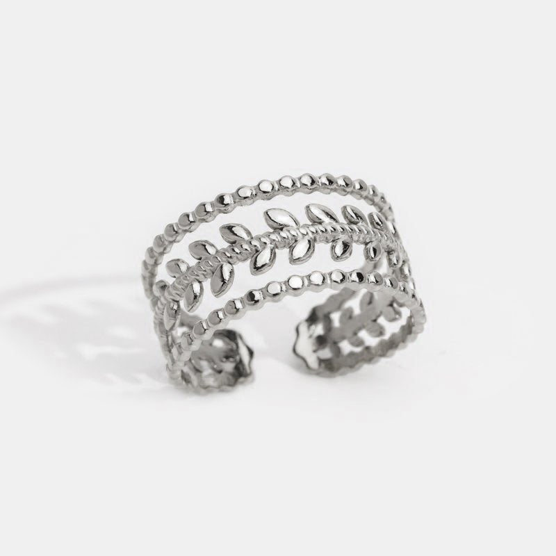 Bague en Argent Feuille Superposée Marissa