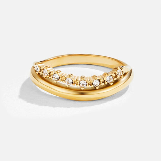 Bague superposée en cristal blanc Marissa