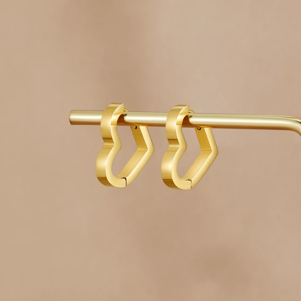 Boucles d'Oreilles Mary Heart en Or