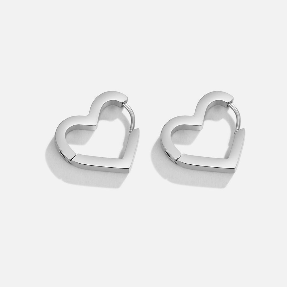 Boucles d'oreilles créoles en argent Mary Heart