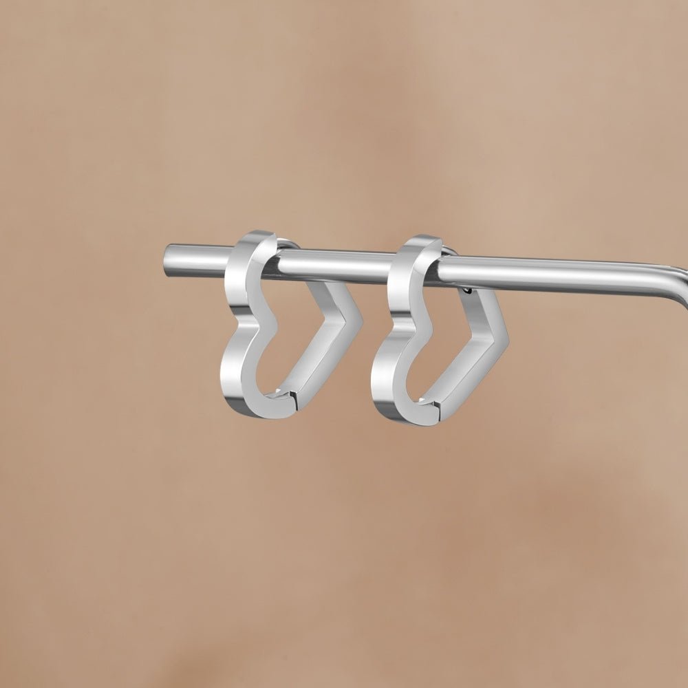 Boucles d'oreilles créoles en argent Mary Heart