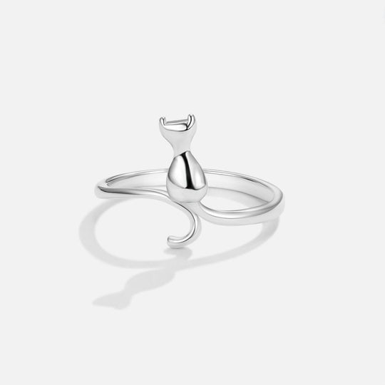 Bague Argent Chat de Minuit