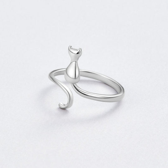Bague Argent Chat de Minuit
