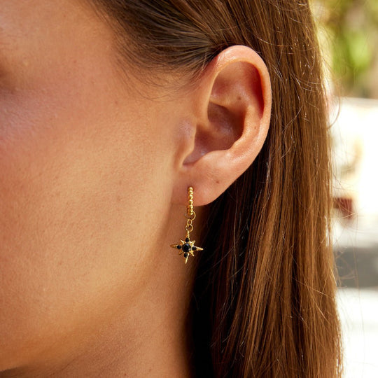Boucles d'oreilles créoles Midnight Luxe