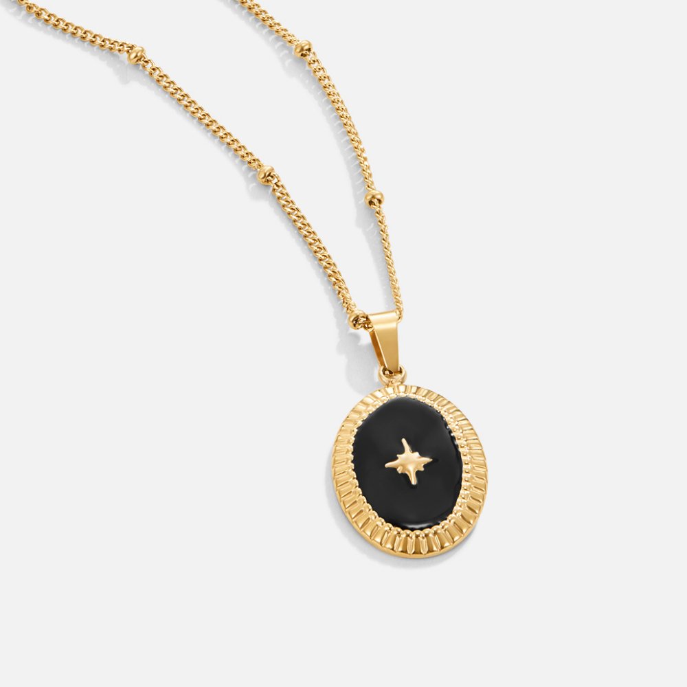 Collier Onyx Étoile de Minuit
