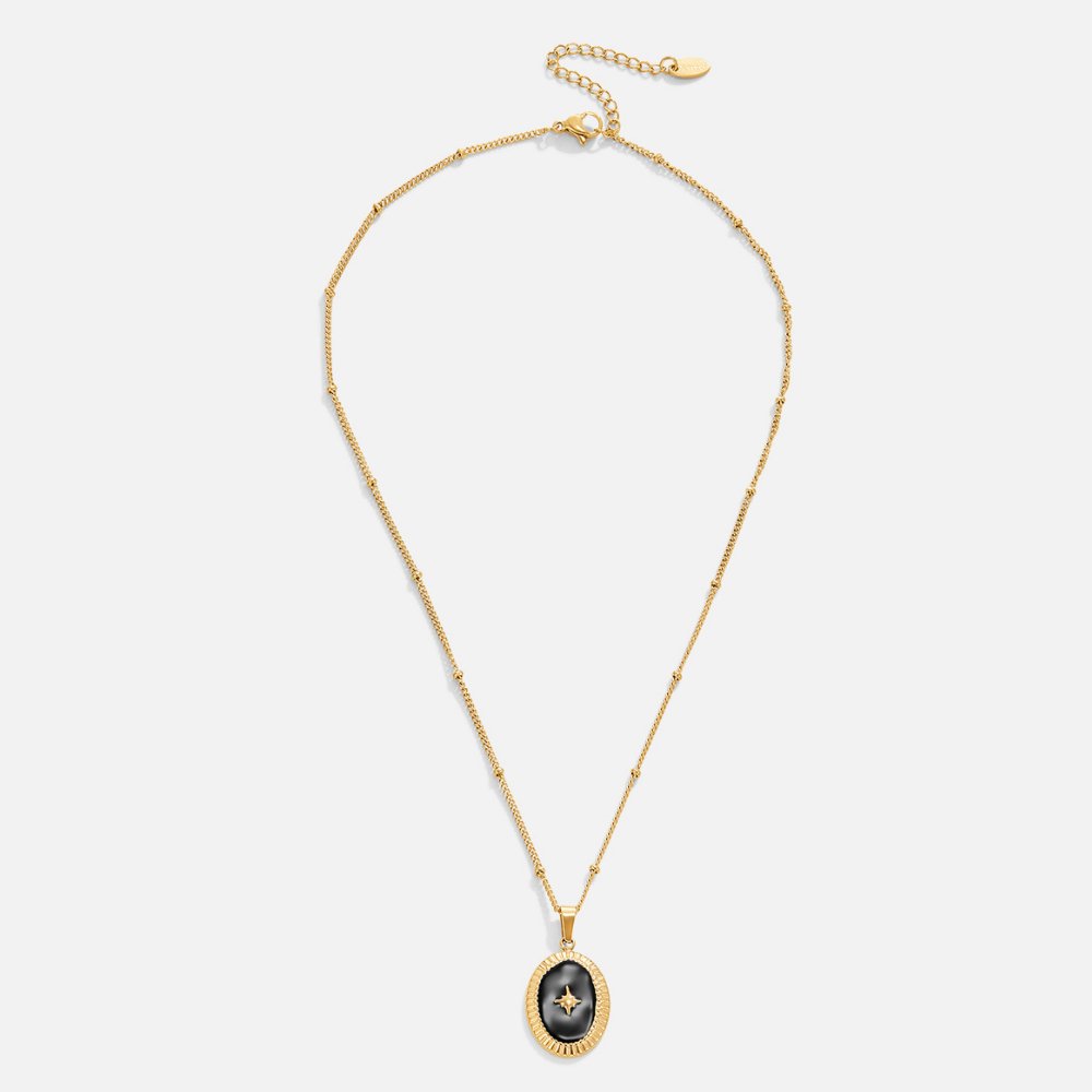 Collier Onyx Étoile de Minuit