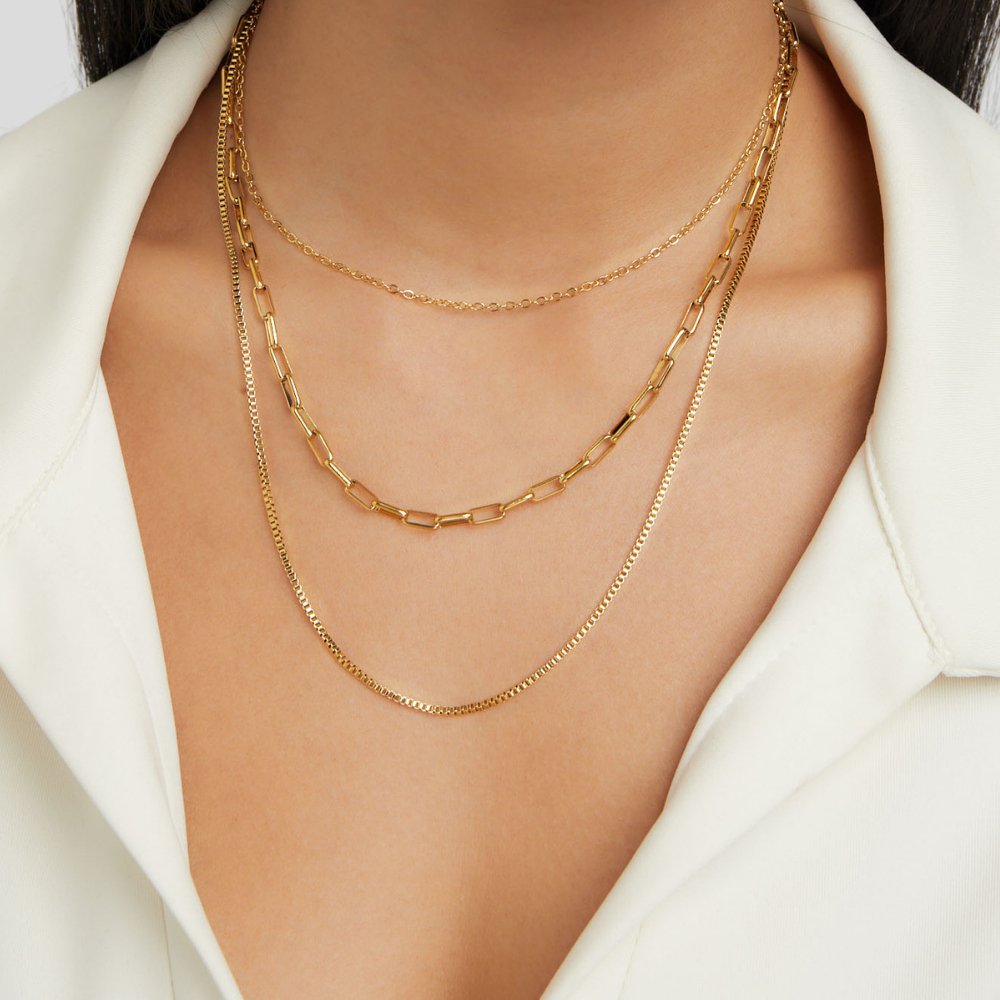 Collier à Chaîne Superposée Miela