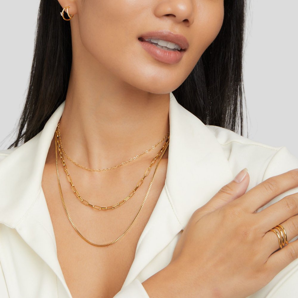 Collier à Chaîne Superposée Miela