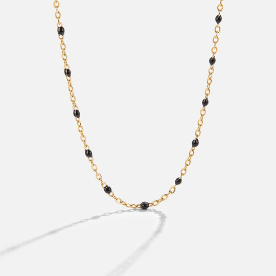 Collier de perles noires Mila