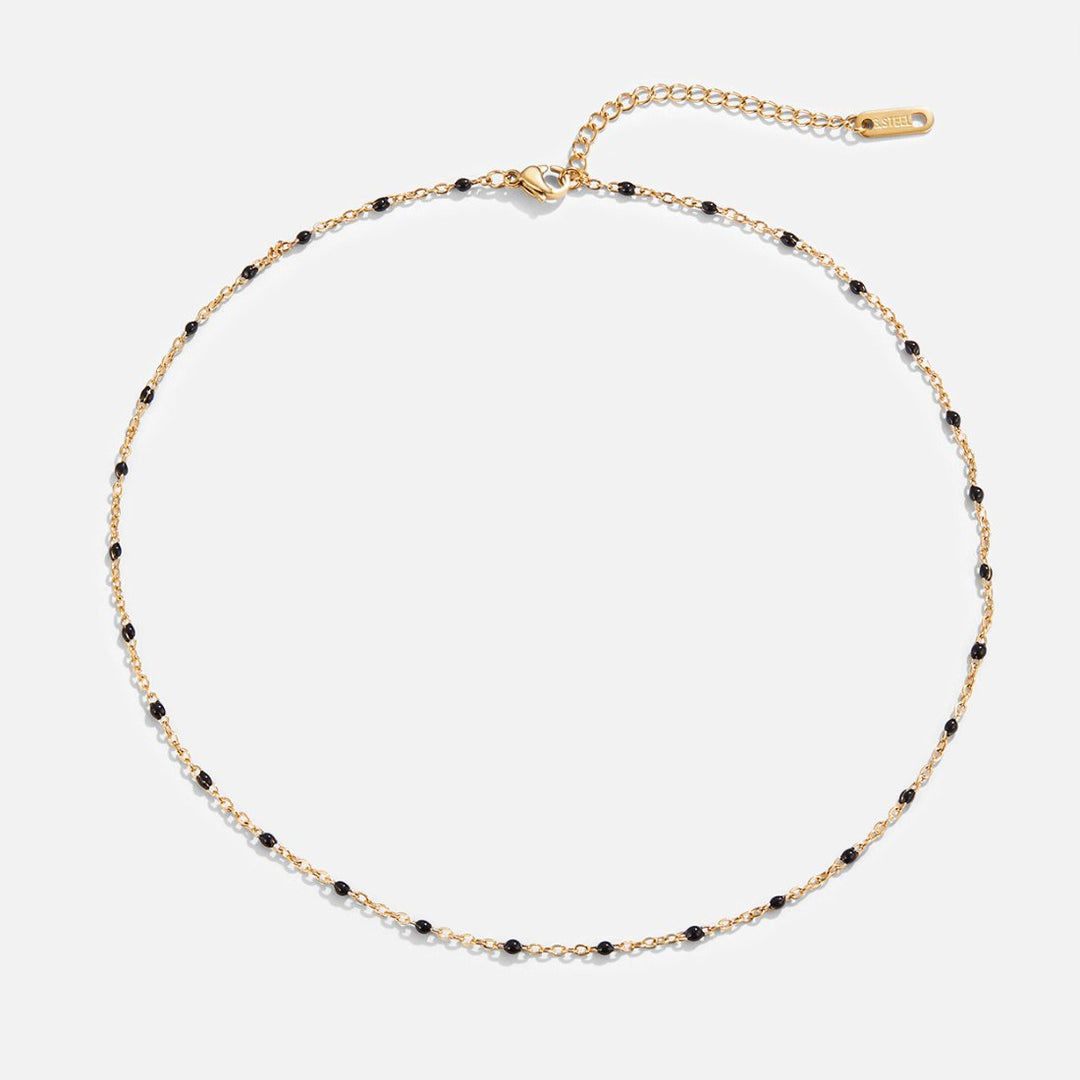 Collier de perles noires Mila