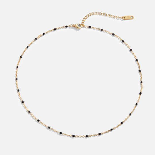 Collier de perles noires Mila