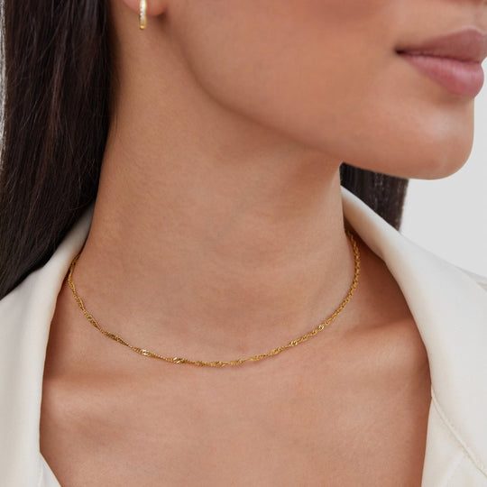 Collier en Chaîne Or Mila Twist
