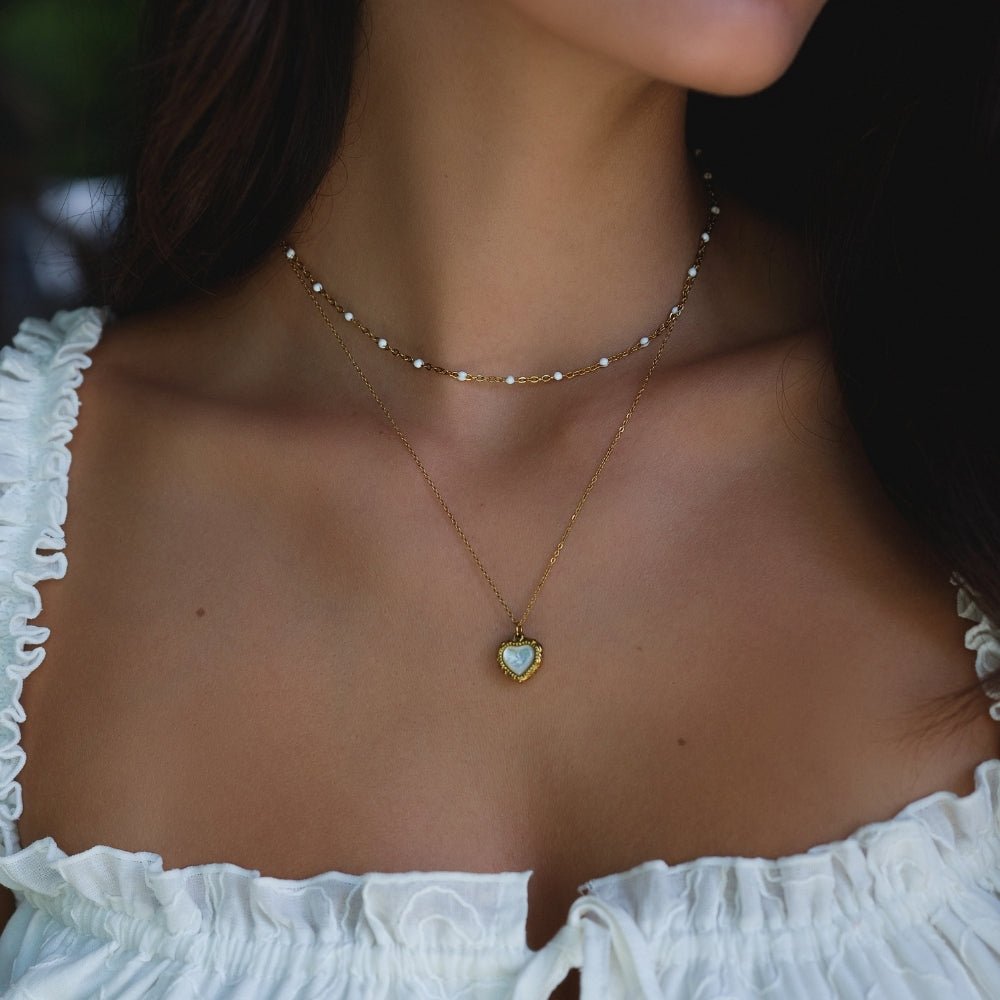 Collier en perles blanches Mila