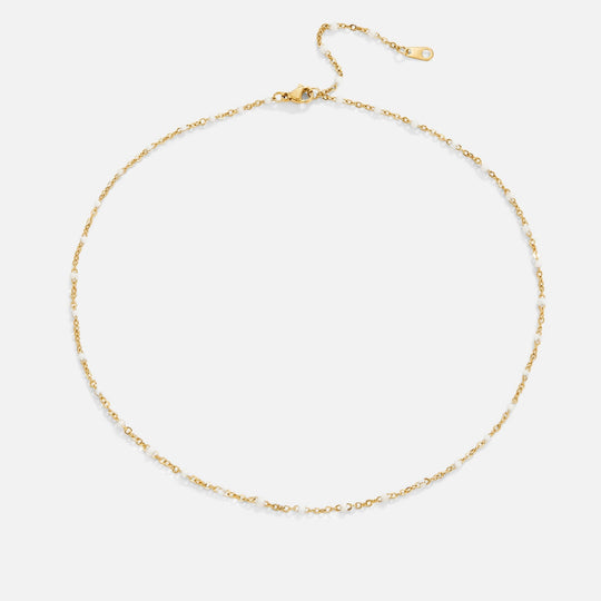 Collier en perles blanches Mila