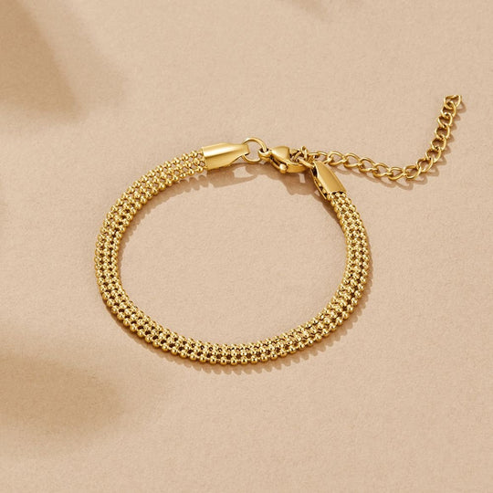 Bracelet Chaîne à Perles Milan en Or