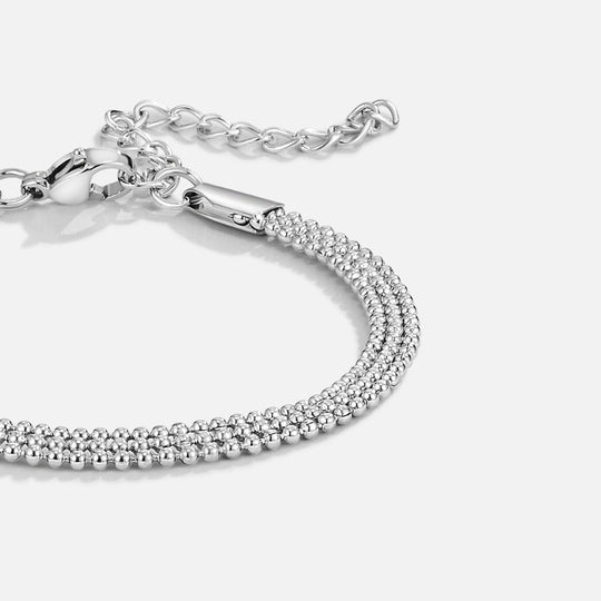 Bracelet Argent Chaîne à Perles Milan