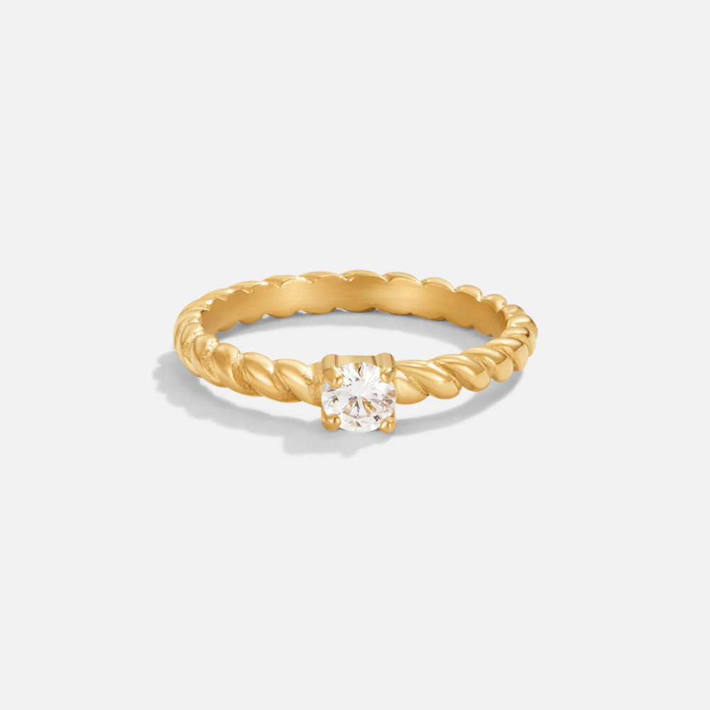 Bague Cristal Tordu Milan en Or