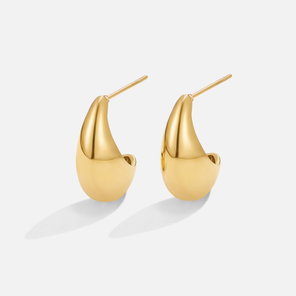 Mini Boucles d'Oreilles en Or Courbées