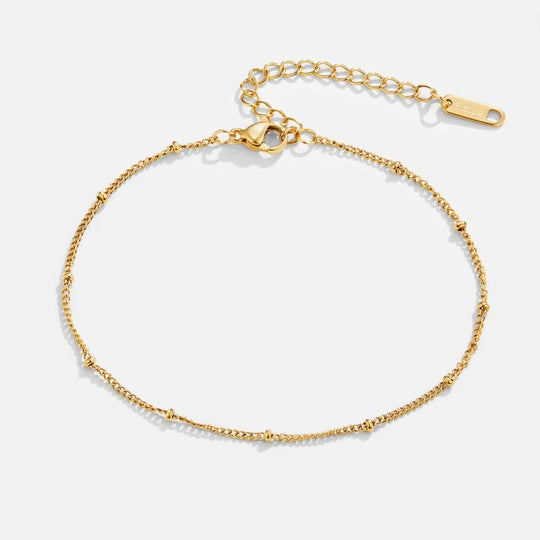 Bracelet de cheville en or avec perles Mira
