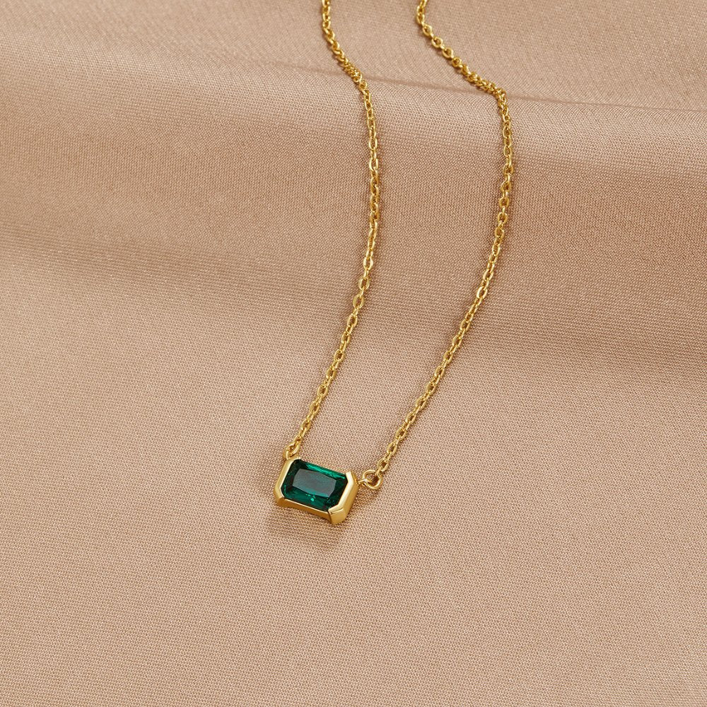 Collier Émeraude Verte Monica