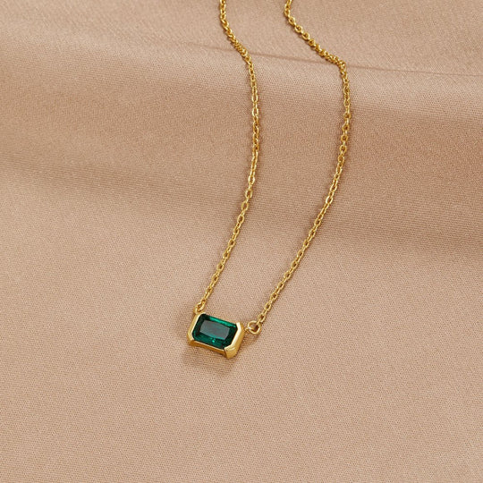 Collier Émeraude Verte Monica