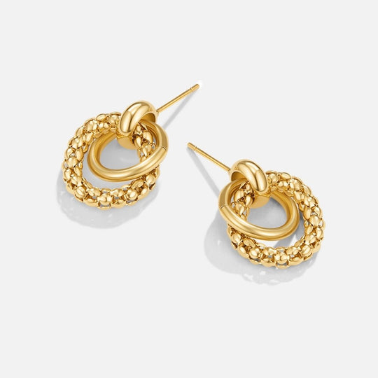 Boucles d'oreilles créoles en perles torsadées Monica