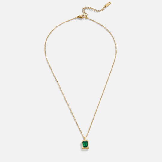 Collier en Cristal Vert Mystique