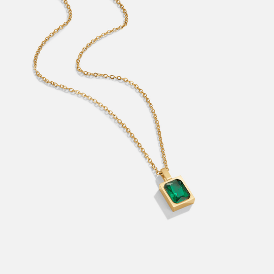 Collier en Cristal Vert Mystique