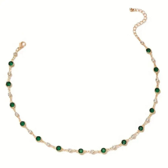 Collier Pendentif Vert Émeraude