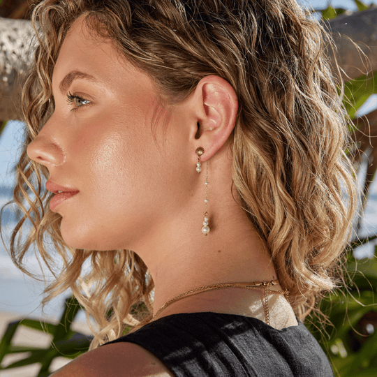 Boucles d'oreilles à pampilles Neesa Pearl