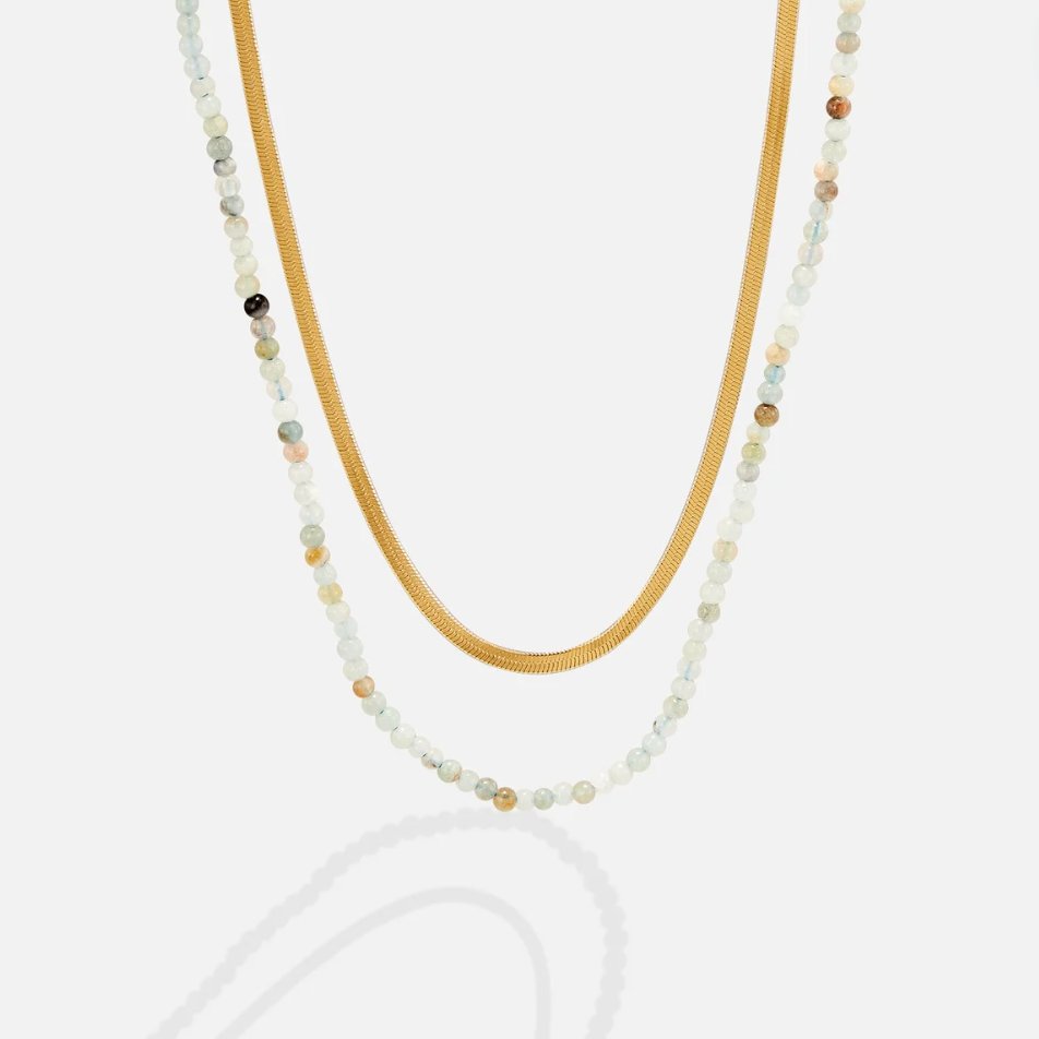 Collier en perles de pierre Neesa