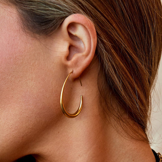 Boucles d'oreilles créoles en or Nica