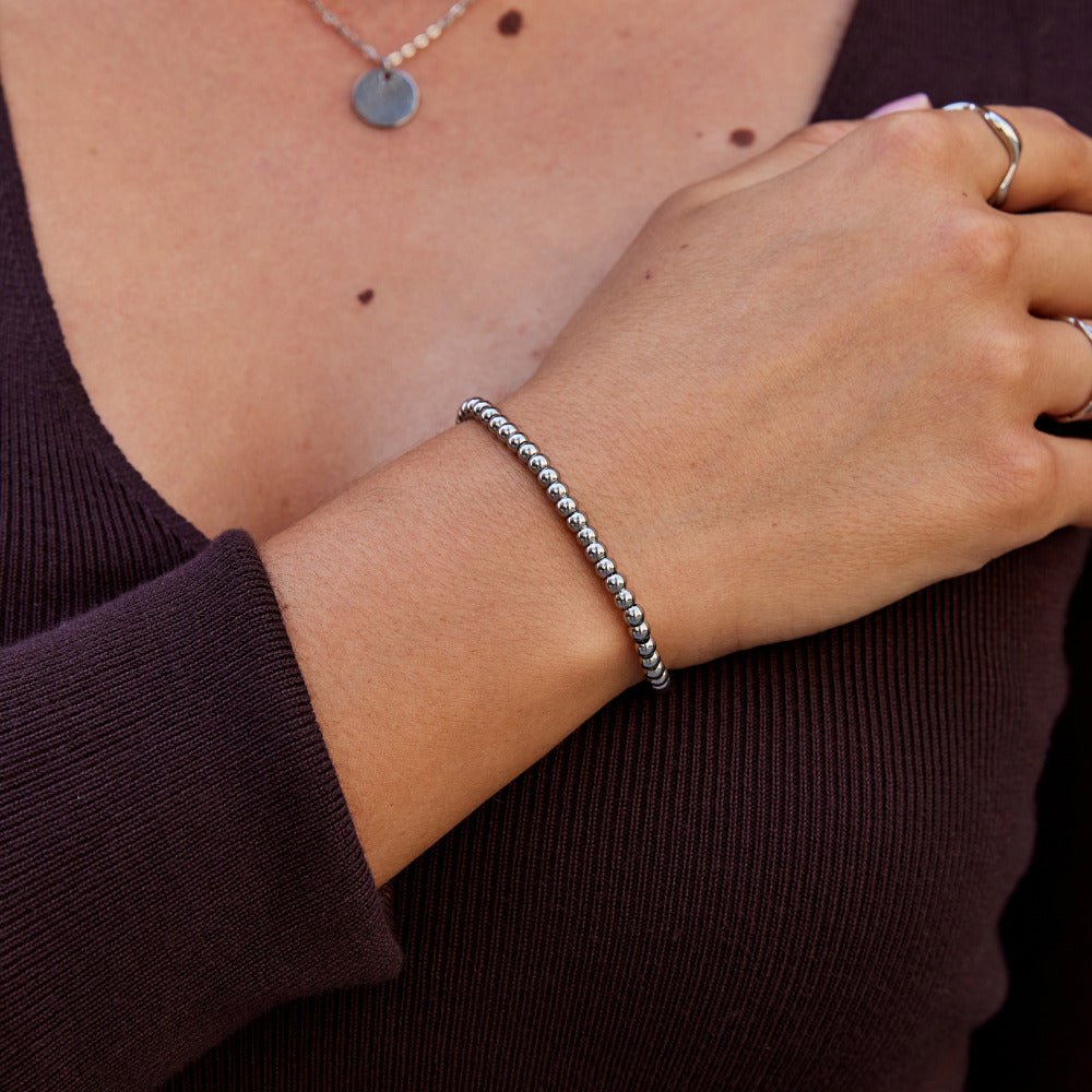 Bracelet en argent perlé Niloya