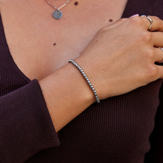 Bracelet en argent perlé Niloya