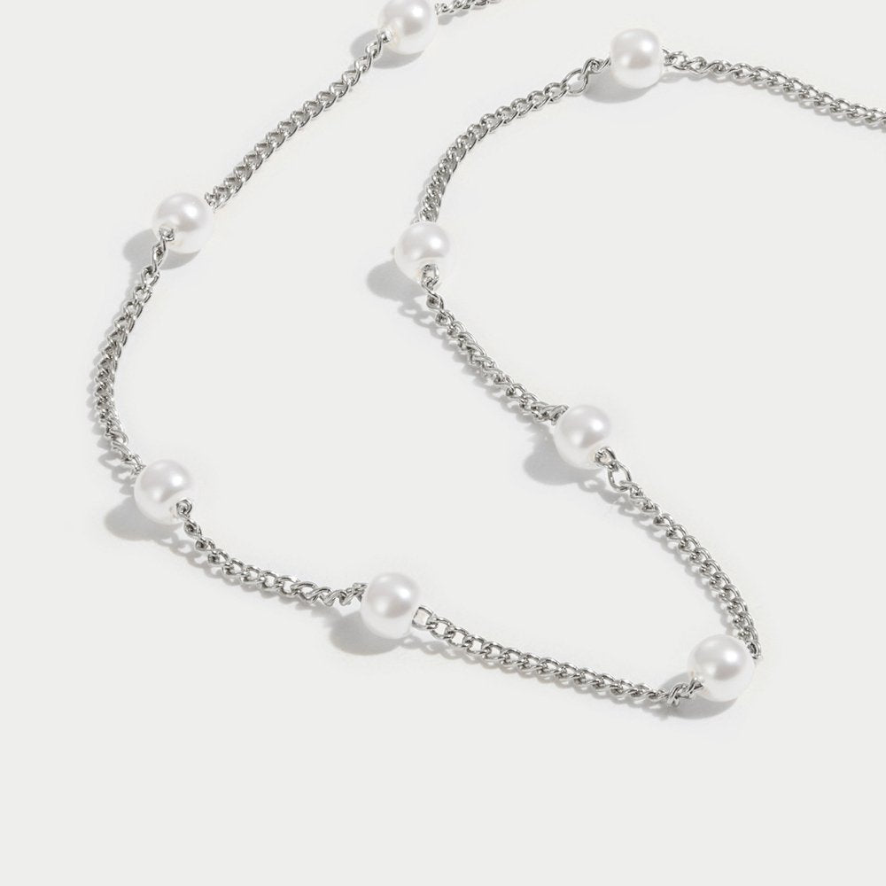 Collier en perles Nura Argent