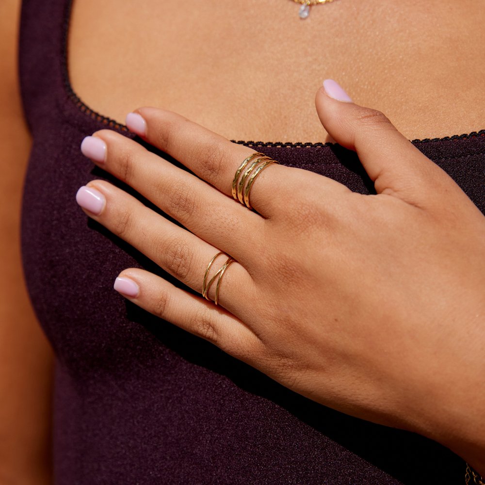 Bague en Or Superposée de l'Ohio