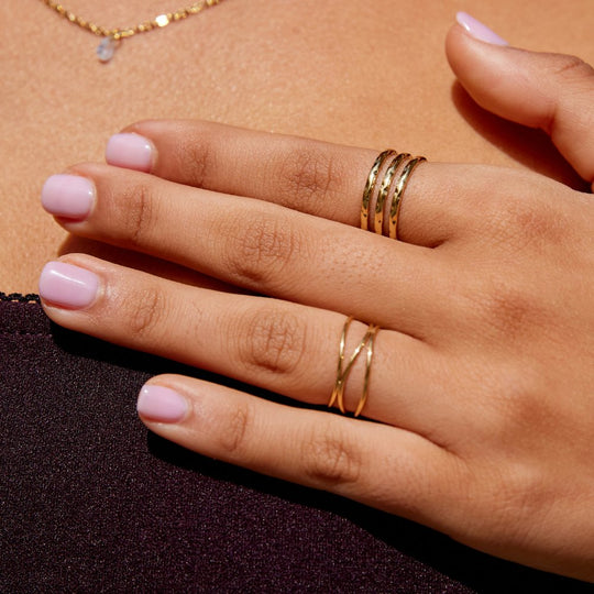 Bague en Or Superposée de l'Ohio