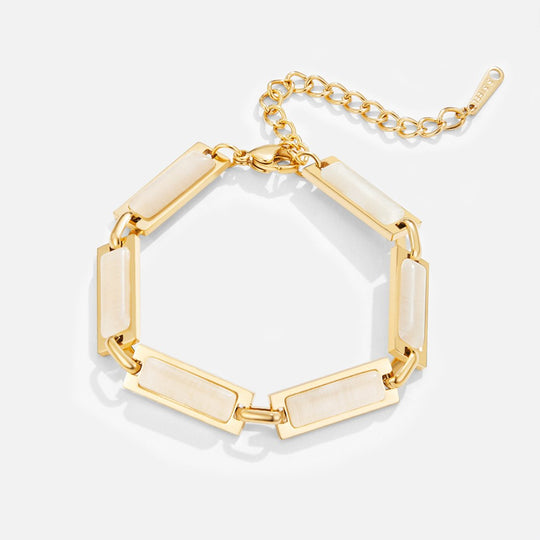 Bracelet Baguette en Or Opale