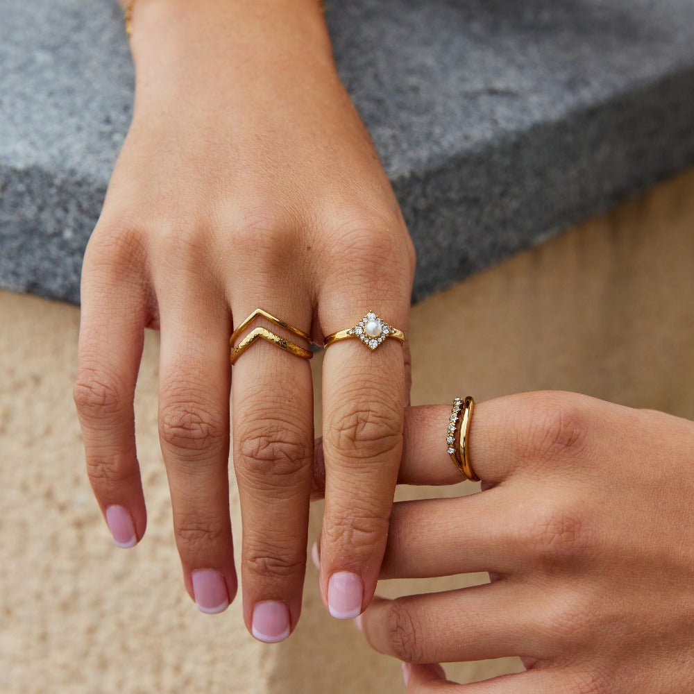 Bague Éternité en Perles et Cristaux