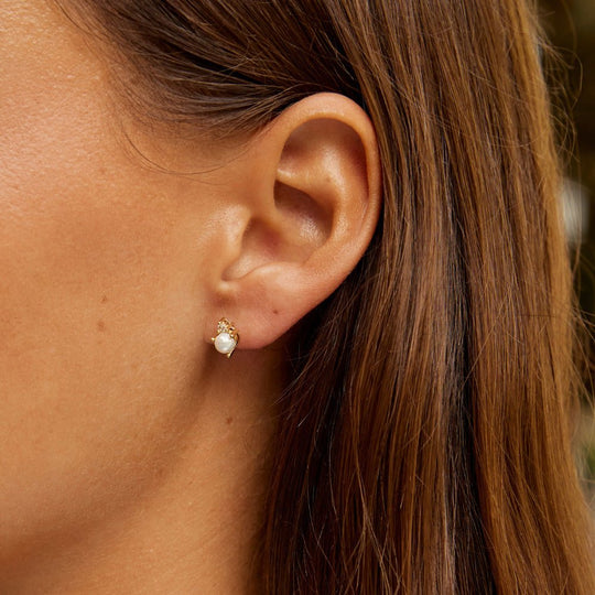Boucles d'oreilles en perles et cristaux